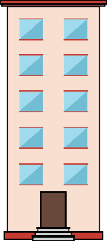 City building apartment vector
