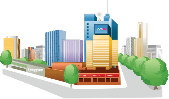 City corner vector