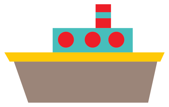 steam fishing ship vector