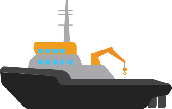 tugboat vector