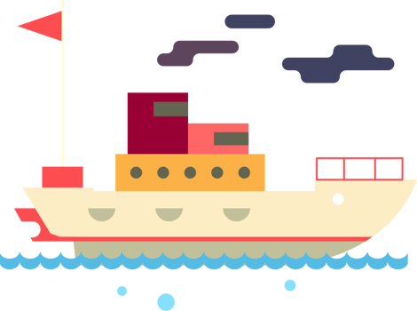 fishing ship vector