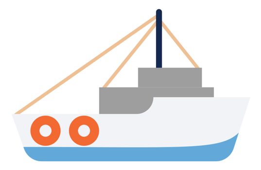 fishing ship vector
