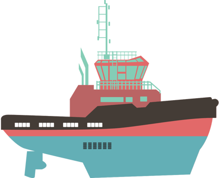 tugboat vector