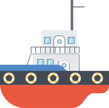 tugboat vector