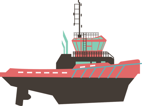 tugboat vector