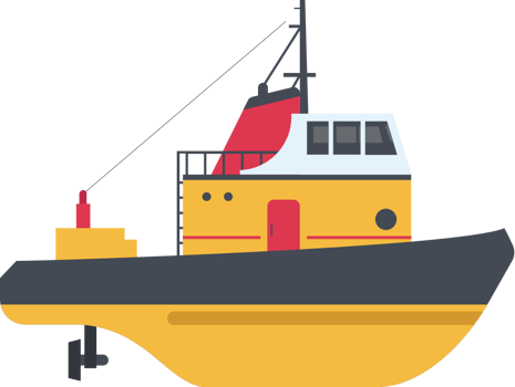 tugboat vector
