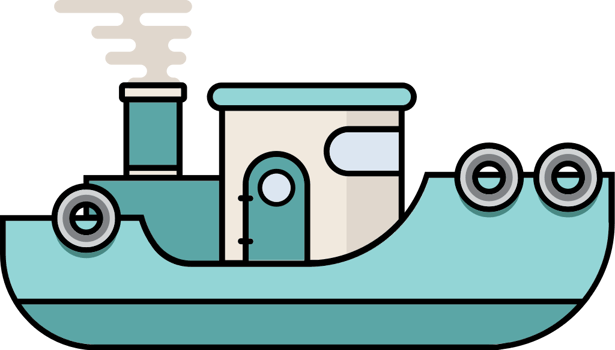 tugboat vector