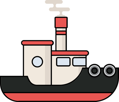 tugboat vector