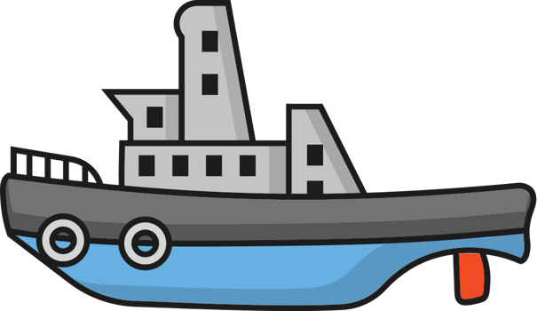 tugboat vector