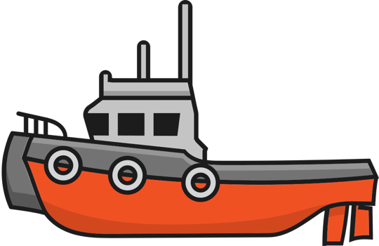 tugboat vector