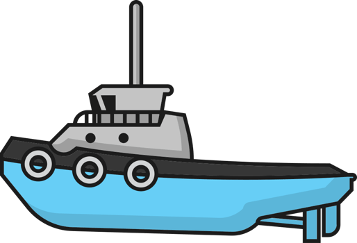 fishing ship vector