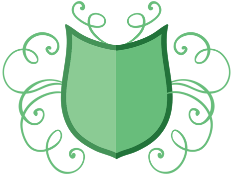 Crest shield floral vector