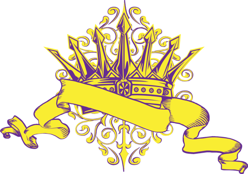 Crown banner vector