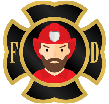 Crest firefighter emblem vector