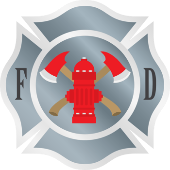 Crest firefighter emblem vector