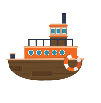 fishing ship vector