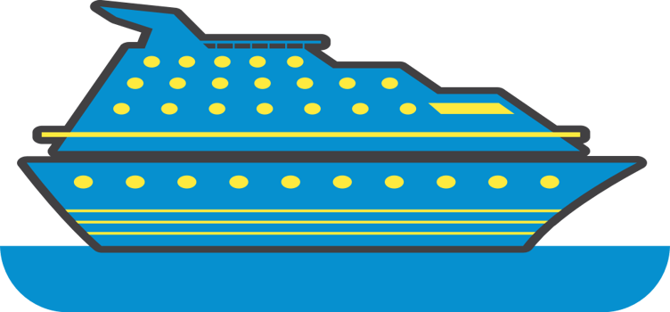 cruise ship vector