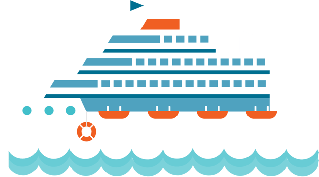 cruise ship vector