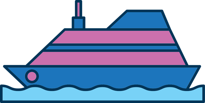 cruise ship vector