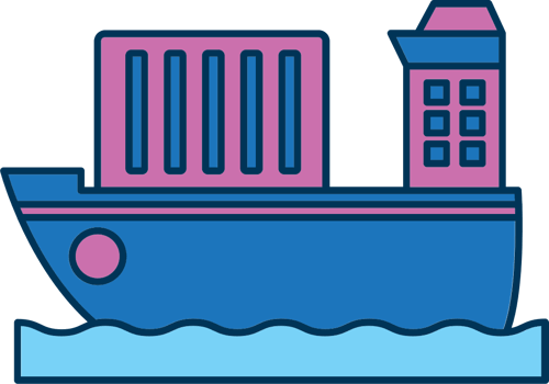 cargo ship vector