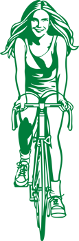 cycling woman vector