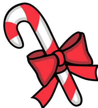 Christmas decoration candy ribbon vector