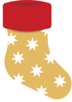 Christmas stocking decoration vector