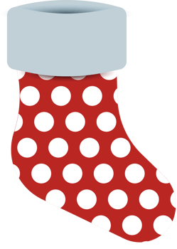 Christmas stocking decoration vector
