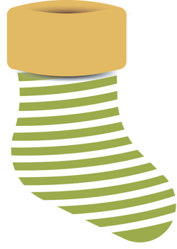 Christmas stocking decoration vector