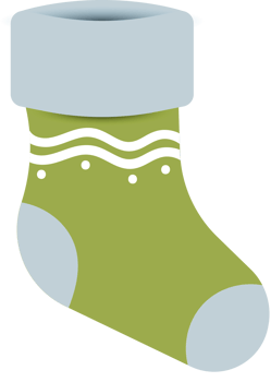Christmas stocking decoration vector
