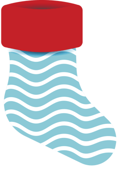 Christmas stocking decoration vector