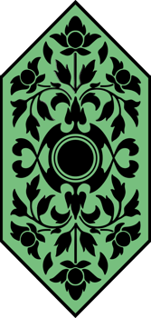 Shield floral decoration vector