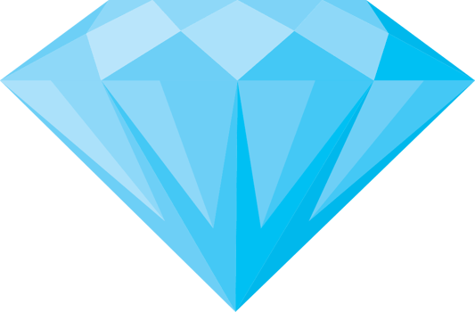 Diamond front view vector