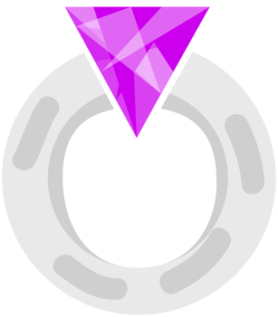 Diamond ring silver vector