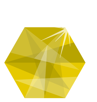 Diamond hexagon vector