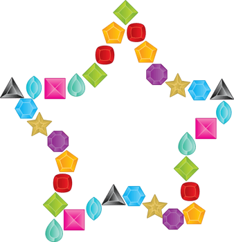 Diamond layout star vector
