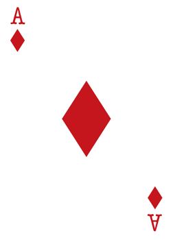 Diamond poker card vector
