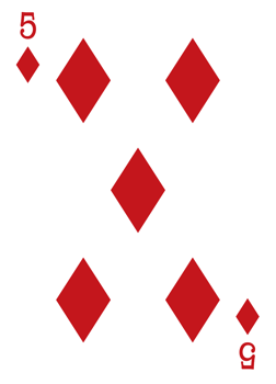 Diamond poker card vector