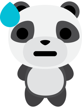Emoji panda sweat vector
