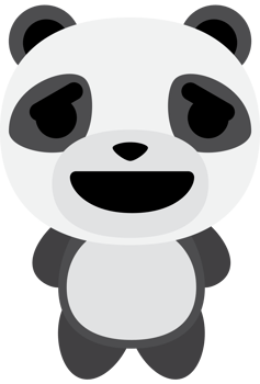Emoji panda relieve  vector