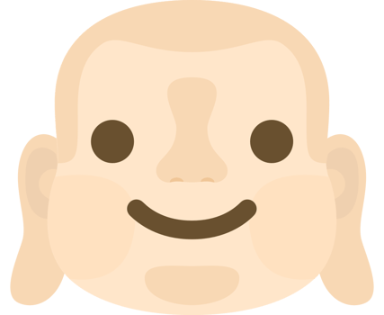 Emoji buddha face smile vector