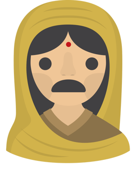 Emoji Indian woman sad vector