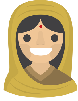 Emoji Indian woman laugh vector