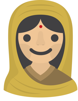 Emoji Indian woman smile vector