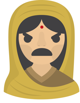 Emoji Indian woman  vector