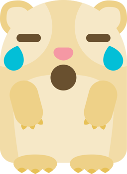 Emoji guinea pig cry vector