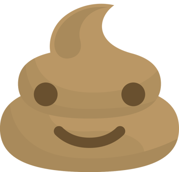 Emoji poop smile vector