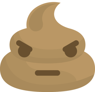 Emoji poop angry vector