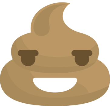 Emoji poop relieved vector