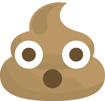 Emoji poop gasp vector